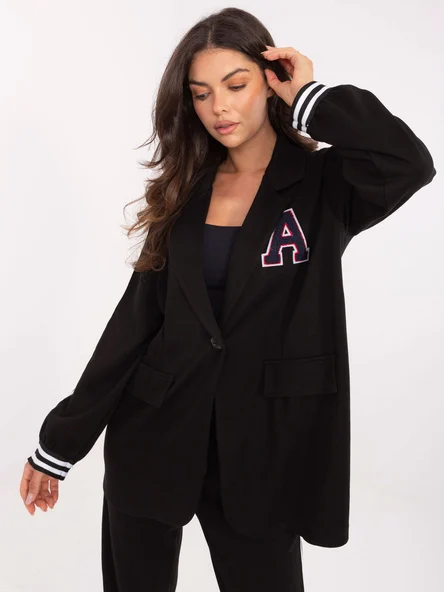 Compleu Dama Maneca lunga, Conica, RUE PARIS, Negru Casual