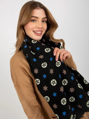 Bandana Dama Imprimat, Acril, Fashion Hunters, Negru