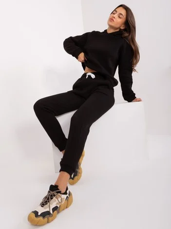 Compleu Dama Maneca lunga, Sport, Wow Donna, Negru Casual