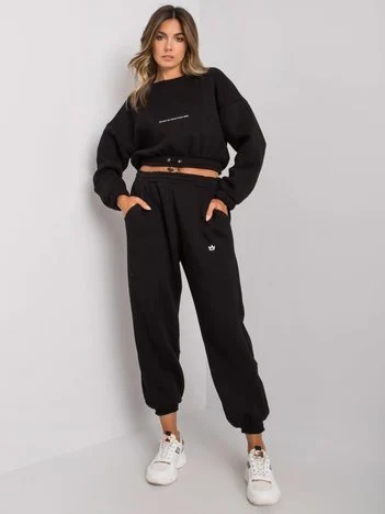 Compleu Dama Maneca lunga, Imprimat, ex moda, Negru