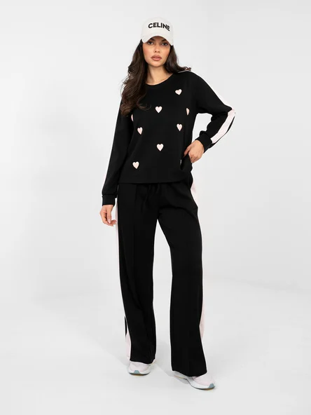 Compleu Dama Maneca lunga, Larga, RUE PARIS, Negru Casual