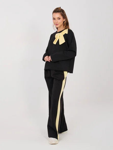 Compleu Dama Maneca lunga, Larga, RUE PARIS, Negru Casual