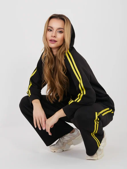 Compleu Dama Maneca lunga, Larga, RUE PARIS, Negru Casual