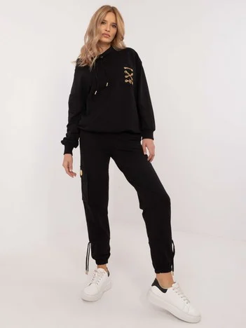 Compleu Dama Lunga, Mansete elastice, Calimera, Negru Casual
