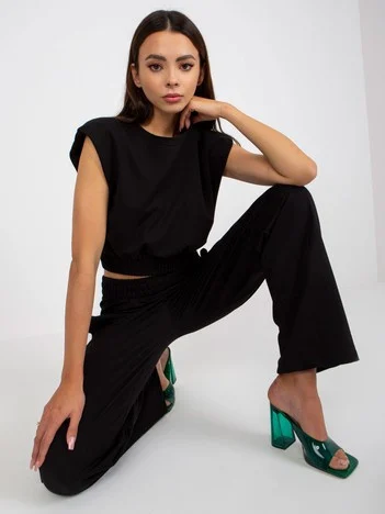 Compleu Dama Fara maneci, Larga, RUE PARIS, Negru Casual