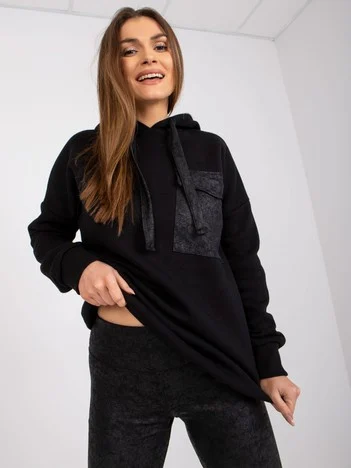 Compleu Dama Maneca lunga, Conica, ex moda, Negru Casual