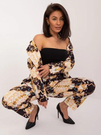 Compleu Dama Maneca lunga, Elegant, ITALY MODA, Negru de Petrecere Marimi Mari