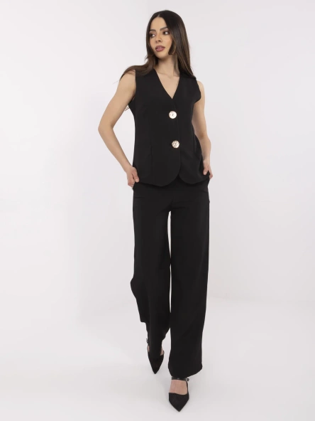 Compleu Dama Fara maneci, Elegant, ITALY MODA, Negru de Petrecere