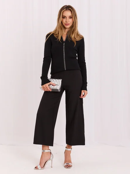 Pulover Dama Maneca lunga, Elegant, ITALY MODA, Negru Eleganta Office