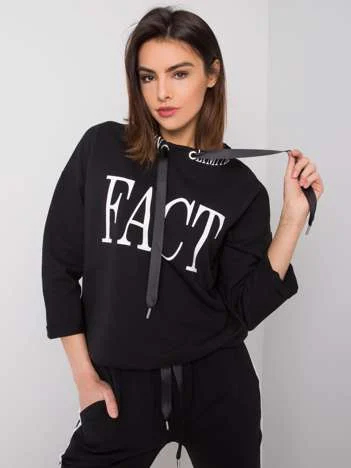 Compleu Dama Maneca 3/4, Imprimat, RELEVANCE, Negru