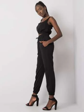 Compleu Dama Fara maneci, Sport, ex moda, Negru Casual