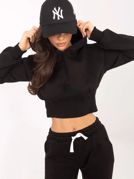 Compleu Dama Maneca lunga, Sport, ex moda, Negru Casual