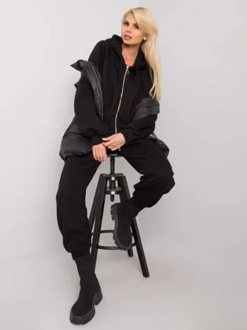 Compleu Dama Maneca lunga, Maneca lunga, ex moda, Negru
