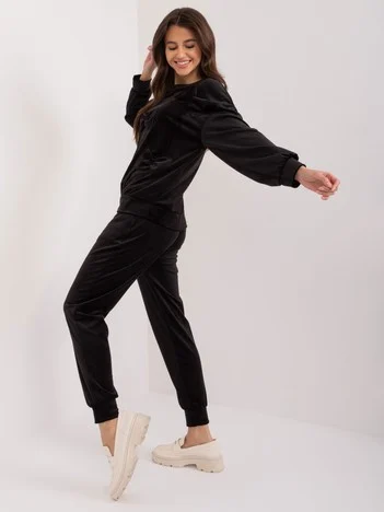 Compleu Dama Maneca lunga, Mansete elastice, ITALY MODA, Negru Casual