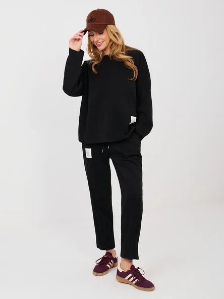 Compleu Dama Maneca lunga, Conica, RUE PARIS, Negru Casual