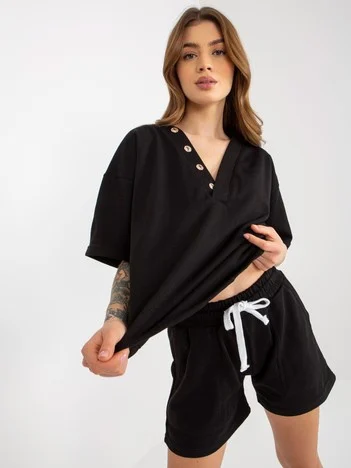 Compleu Dama Mini, Larga, ex moda, Negru Casual