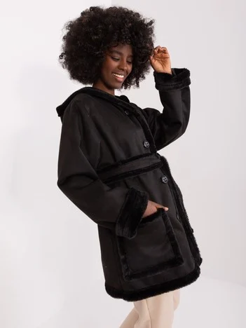 Jacheta Dama Mini, Guler inalt, LAKERTA, Negru Eleganta Office