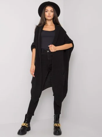Cardigan Dama Maneca 3/4, Decolteu alt tip de decolteu, Och Bella, Negru Eleganta Office