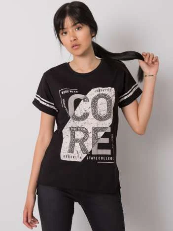 Tricou Dama Mini, Imprimat, H&B, Negru