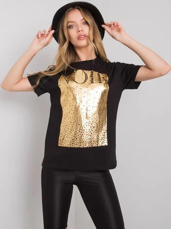 Tricou Dama Mini, Imprimat, H&B, Negru