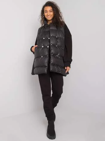 Compleu Dama Maneca lunga, Decolteu rotund, ex moda, Negru