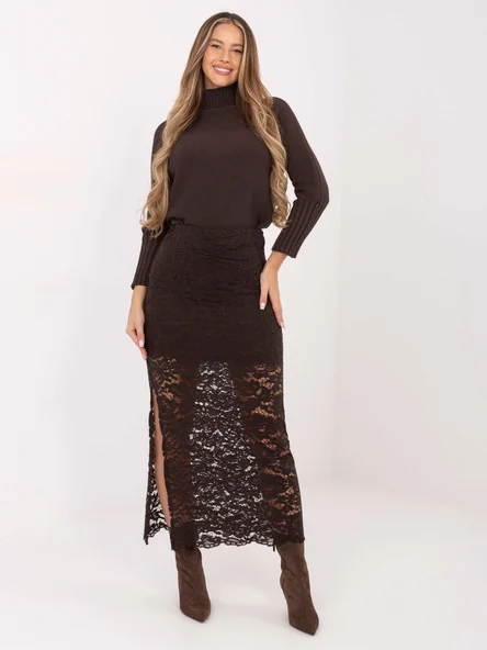 Fusta Dama Midi, Dantela, ITALY MODA, Maro Eleganta Office