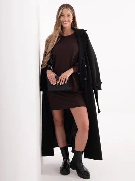 Rochie Dama Mini, Decolteu rotund, RUE PARIS, Maro