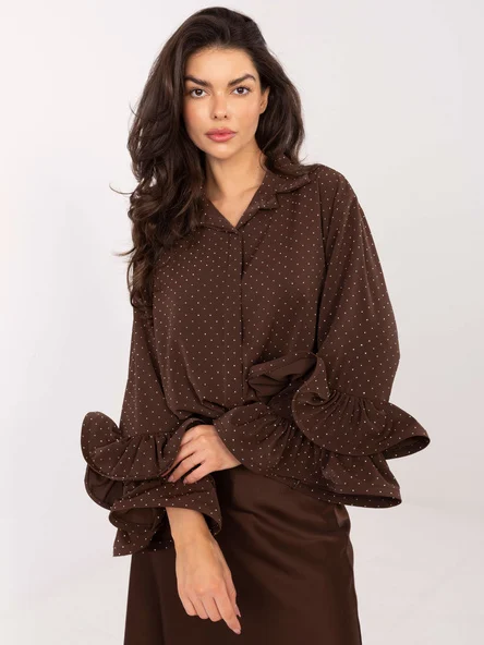 Camasa Dama Maneca lunga, Elegant, MODA ITALY, Maro de Petrecere