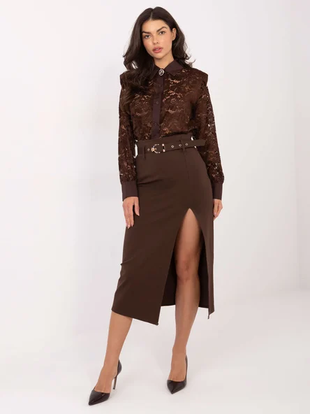 Fusta Dama Midi, Elegant, RUE PARIS, Maro de Petrecere