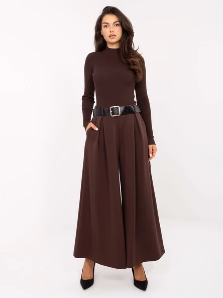 Pantaloni Dama Elegant, Guler inalt, MODA ITALY, Maro Eleganta Office