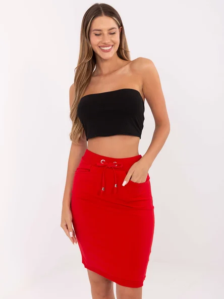Fusta Dama Deasupra genunchiului, Sport, BASIC FEEL GOOD, Rosu Casual