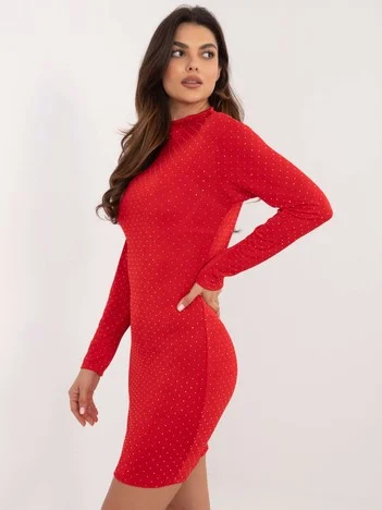 Rochie Dama Maxi, Rochie creion, ITALY MODA, Rosu de Sarbatori