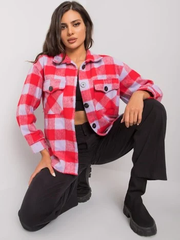 Camasa Dama Maneca lunga, Carouri, City Donna, Rosu Casual