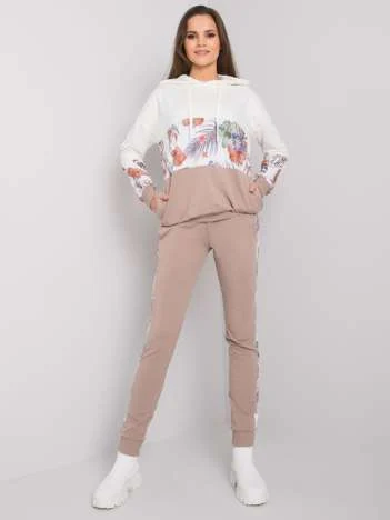 Compleu Dama Maneca lunga, Imprimat, RUE PARIS, Bej