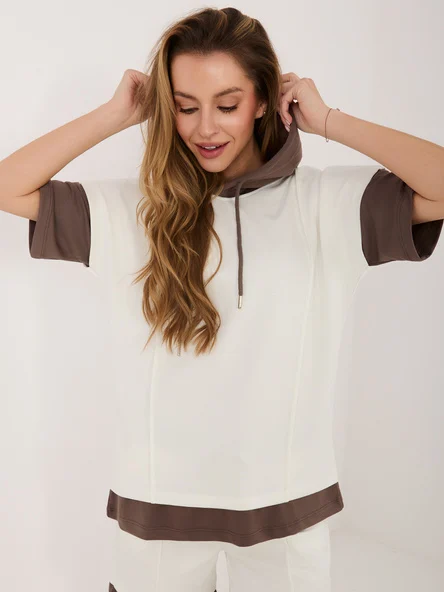 Compleu Dama Mini, Guler inalt, RUE PARIS, Maro Casual