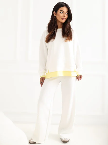 Compleu Dama Maneca lunga, Dreapta, RUE PARIS, Ecru Casual