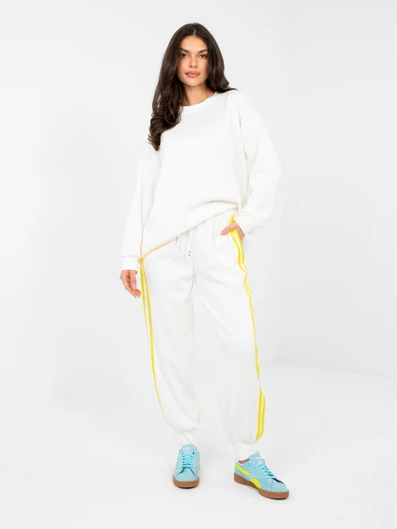 Compleu Dama Maneca lunga, Mansete elastice, RUE PARIS, Ecru Casual