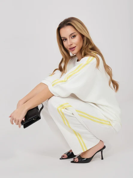 Compleu Dama Lunga, Dreapta, RUE PARIS, Ecru Casual
