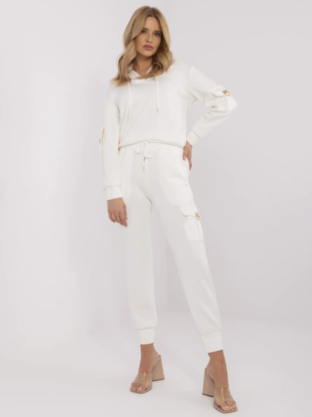 Compleu Dama Maneca lunga, Mansete elastice, Vinceotto, Ecru Casual