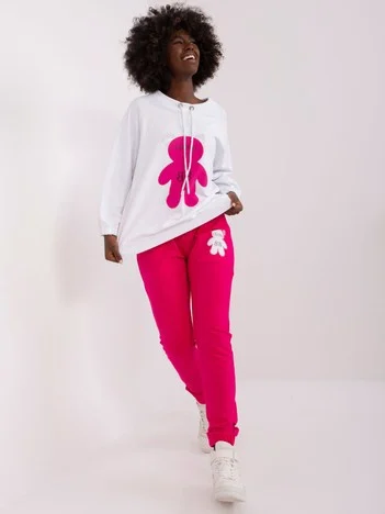 Compleu Dama Maneca lunga, Mansete elastice, RELEVANCE, Fucsia Casual