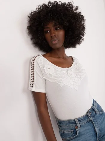 Bluza Dama Mini, Dantela, Ambitionfly, Ecru Casual