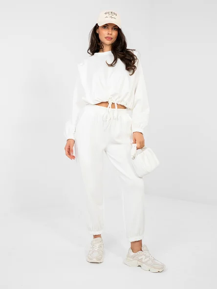 Compleu Dama Maneca lunga, Mansete elastice, RUE PARIS, Ecru Casual