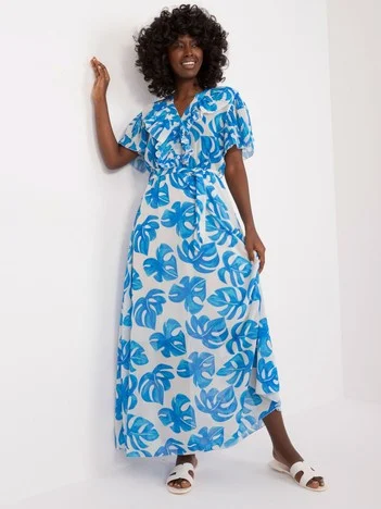 Rochie Dama Maxi, Lejera, ITALY MODA, Albastru de Vara