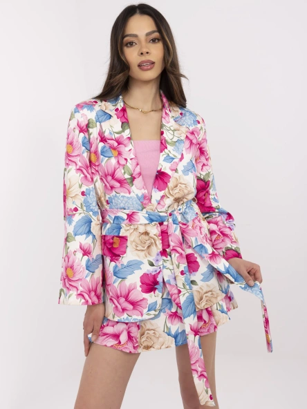 Compleu Dama Mini, Floral, ITALY MODA, Roz de Petrecere