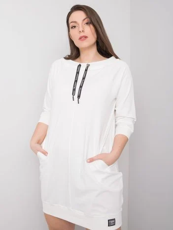 Rochie Dama Maneca 3/4, Rochie dreapta, RELEVANCE, Ecru