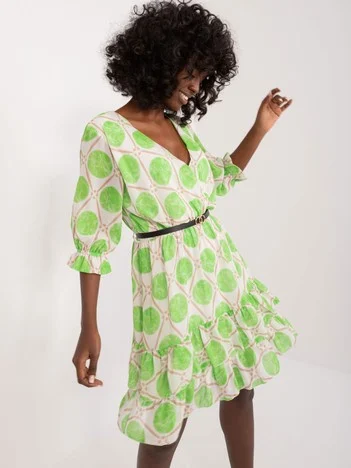Rochie Dama Mini, Lejera, ITALY MODA, Verde de Vara
