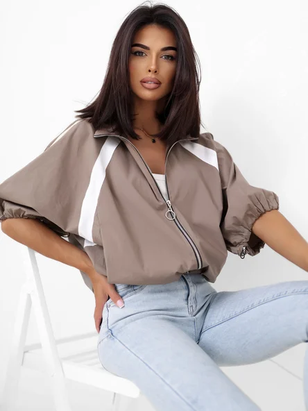 Hanorac Dama Mini, Sport, ITALY MODA, Bej de Vara