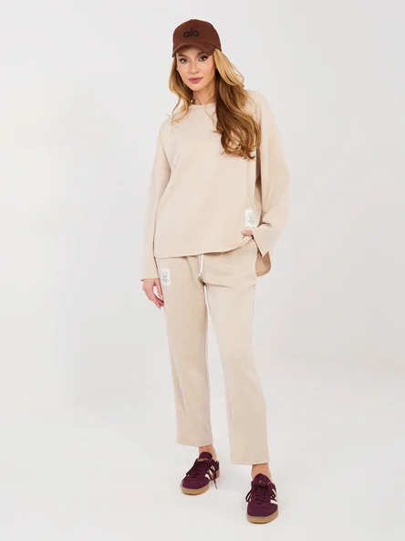 Compleu Dama Maneca lunga, Conica, RUE PARIS, Bej Casual
