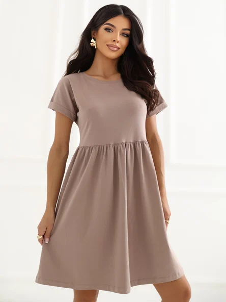 Rochie Dama Midi, Lejera, RUE PARIS, Bej de Vara