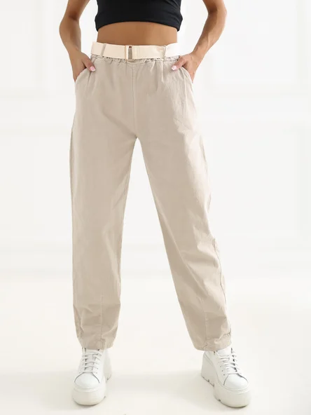 Pantaloni Dama 7/8, Conica, ITALY MODA, Bej